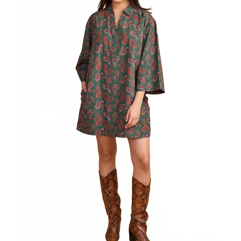 NEW DOUBLE A colette dress in winter paisley
